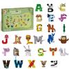 Animal Alphabet Teaching Puzzle Small Bricks Building Toys Gifts Compatible with Educational Toddlers Intelligence Toys