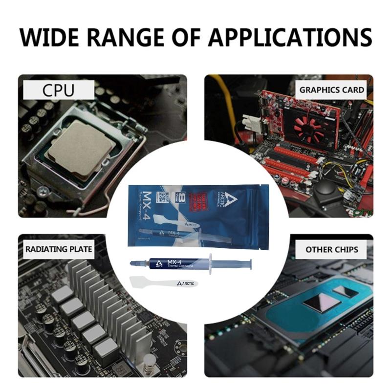 Pâte thermique avancée pour processeurs CPU GPU 4g Haute conductivité thermique Pâte de refroidissement pour ordinateur
