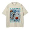 Anime Kurokos Basketball T-Shirts Oversized Midorima Vintage Washed T-Shirt Retro Kagami Taiga Daiki Akashi T-Shirt für Mann