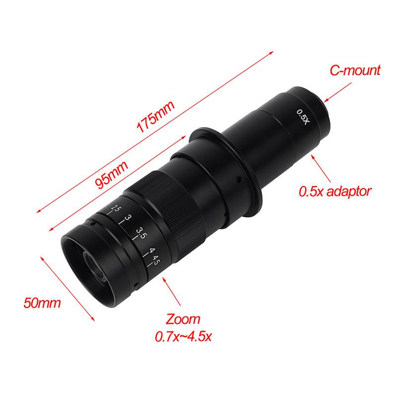 4K 48MP Video Microscope HDMI USB Industrial Microscope Camera Soldering Repair Image Collection Lens