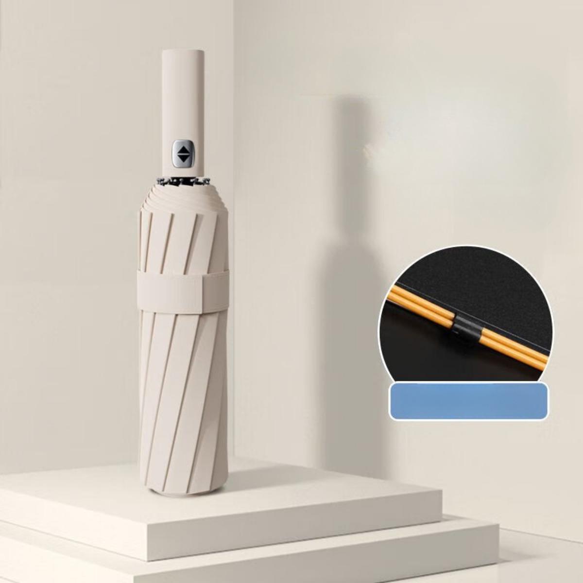 

Автоматический складной зонт 24 спицы - Большой размер, Конструкция с двойным каркасом, Ветрозащита и защита от солнца, Подходит для использования двумя людьми One Size кремовый