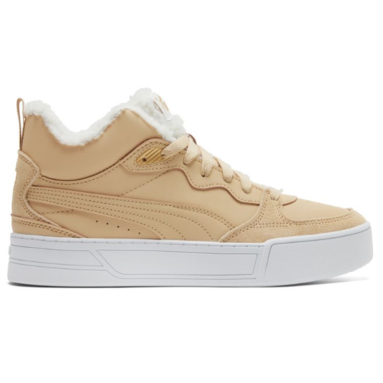 Puma Skye Demi Fleece Waterproof Shock Absorbing Durable Lightweight Breathable Low-Top Sneakers Women sneakers Khaki 381151-02