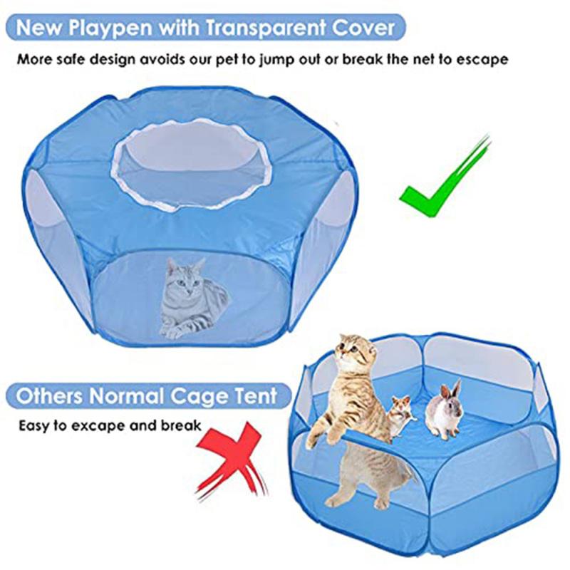 Pet Folding Fence Pet Playpen Small Animals Cage Tent For Guinea Pig Rabbits Hamster Chinchillas