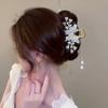 Vintage Metal Long Tassel Gripping Clip Hair Claw For Women Full Rhinestones Hair Clip Korean Barrettes Hairpin Hair Accessories