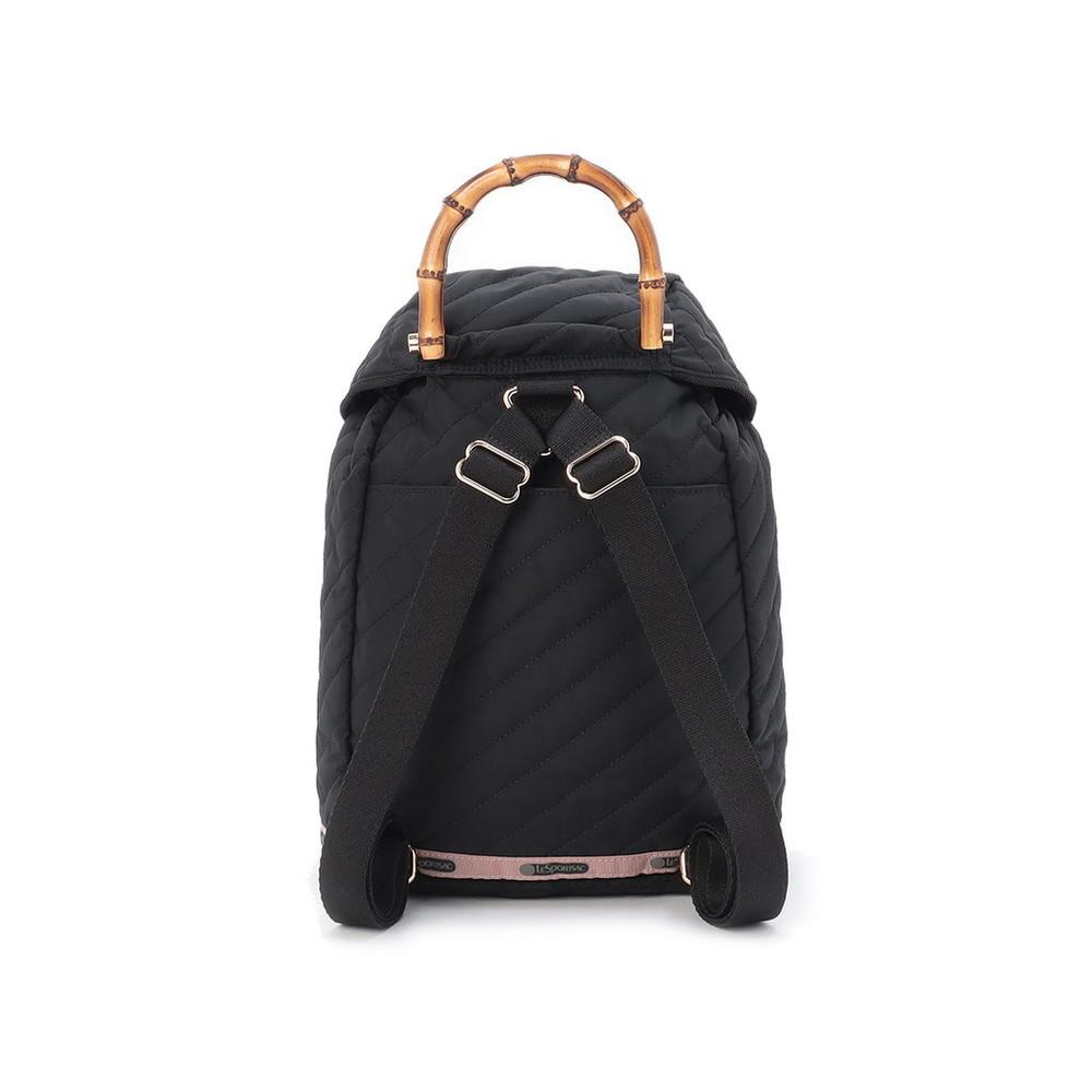 Lesportsac Shadow Black Quilted Bamboo Backpack [1068.Hb87]