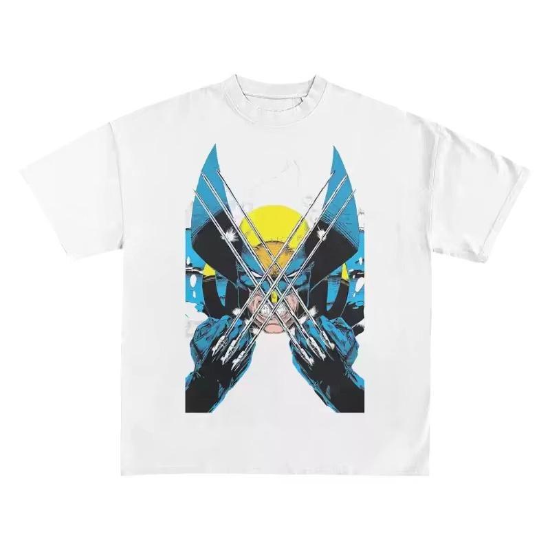 

2026 new Wolverine XMen Retro Comic Graphic TShirt Superhero Claw Print Soft Cotton Casual Streetwear For Men Daily Fashion 4XL