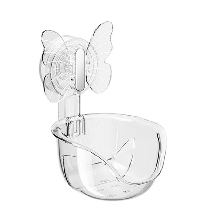 

Suction Cup Shower Basket Wall Mounted Bathroom Organizers and Storage Butterfly Plastic Shower Storage Rack for Wall чистий