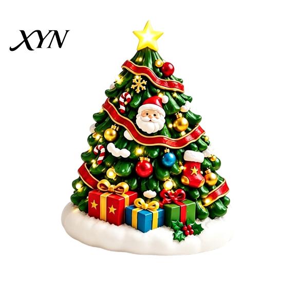 DIY Gypsum Ornaments for Kids Christmas Plaster Painting Kit, Cute Xmas Tree House Santa Snowman Decorative Figurine Craft Set, Holiday Art