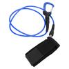 Freediving Lanyard Leash Diving Safety Rope Cable with Wristband Carabiner for Underwater SportsBlue