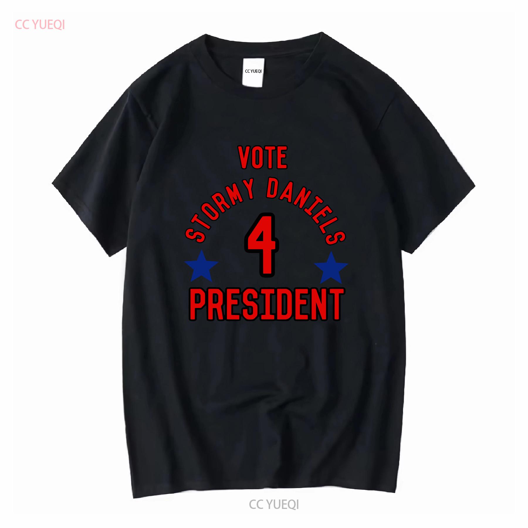 

Vote Stormy Daniels T Shirt Team President 2024 vintage Washed Top For Everyday Wear homme Unisex Versatile Breathable Casual 4XL