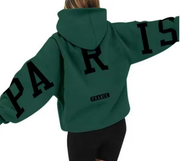 2025 Trendiger Koreanischer Stil Lockerer Hoodie - Unisex Übergröße Herbst Sweatshirt L grün