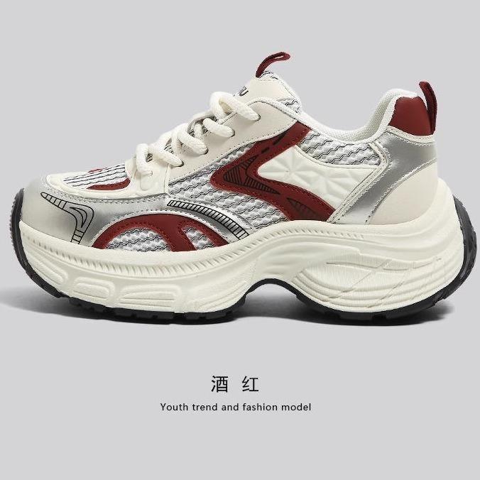 

Thick-soled heightening dad shoes for women 2025 spring and autumn new students show their feet small versatile breathable casual sports shoes tide 40