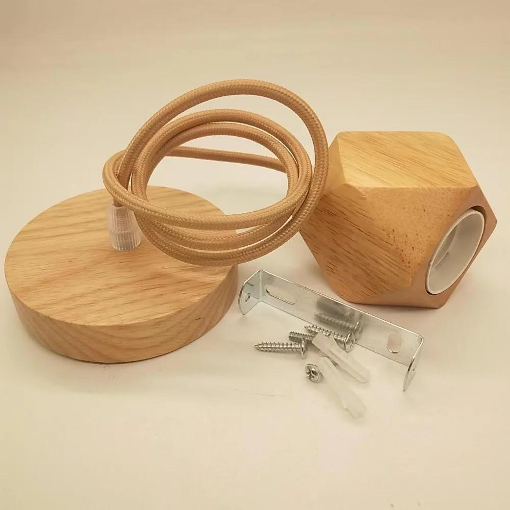 Creative Modern Simple Lamp Holder Irregular Wooden Creative Lamp Base Single Head E27 Screw Light Holder Coffee Shop