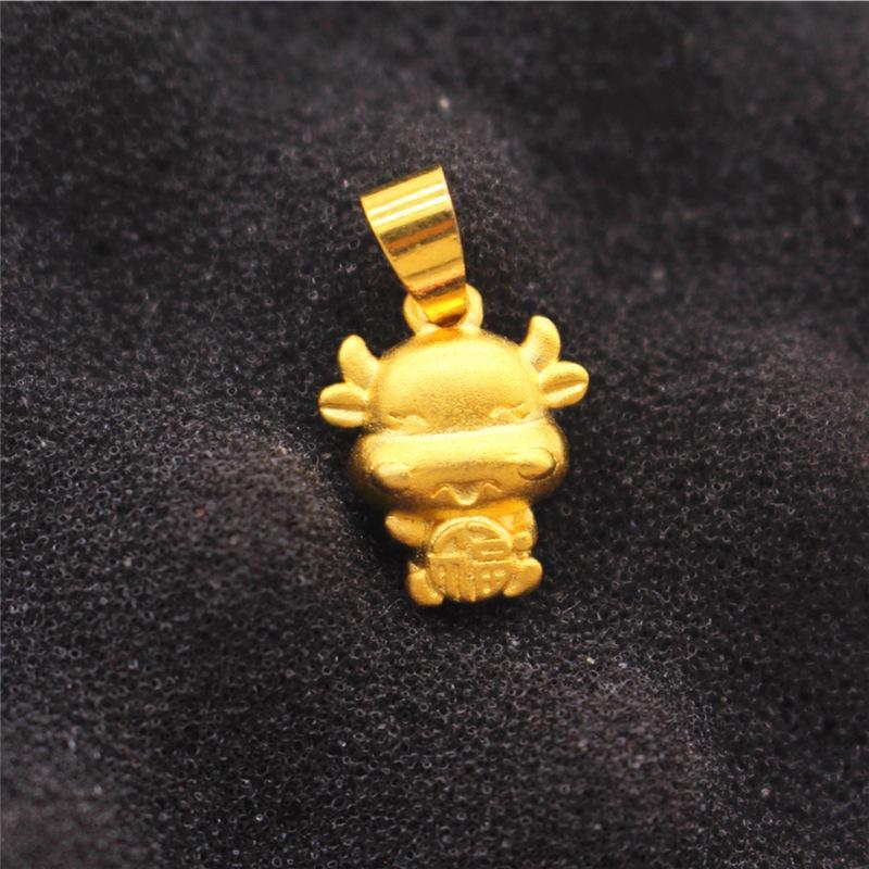 Halskette mit Wassertropfen- und Herzblumenanhänger aus vergoldetem Messing für Damen