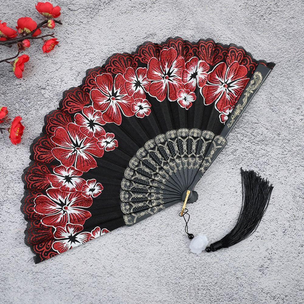 Bamboo Hand Held Fan Chinese Style Dance Fan Gifts Antique Folding Fan