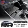 Für Ford Mustang S650 GT 2024 2025 Silikon Kabelloses LadePad Rutschfeste Matte Staubdichte Lade-Schutzhülle Auto Zubehör