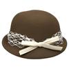 Celebrity Daughter Wind Black Lace Wool Hat Bow Beret Female Elegant Foreign Style Top Hat