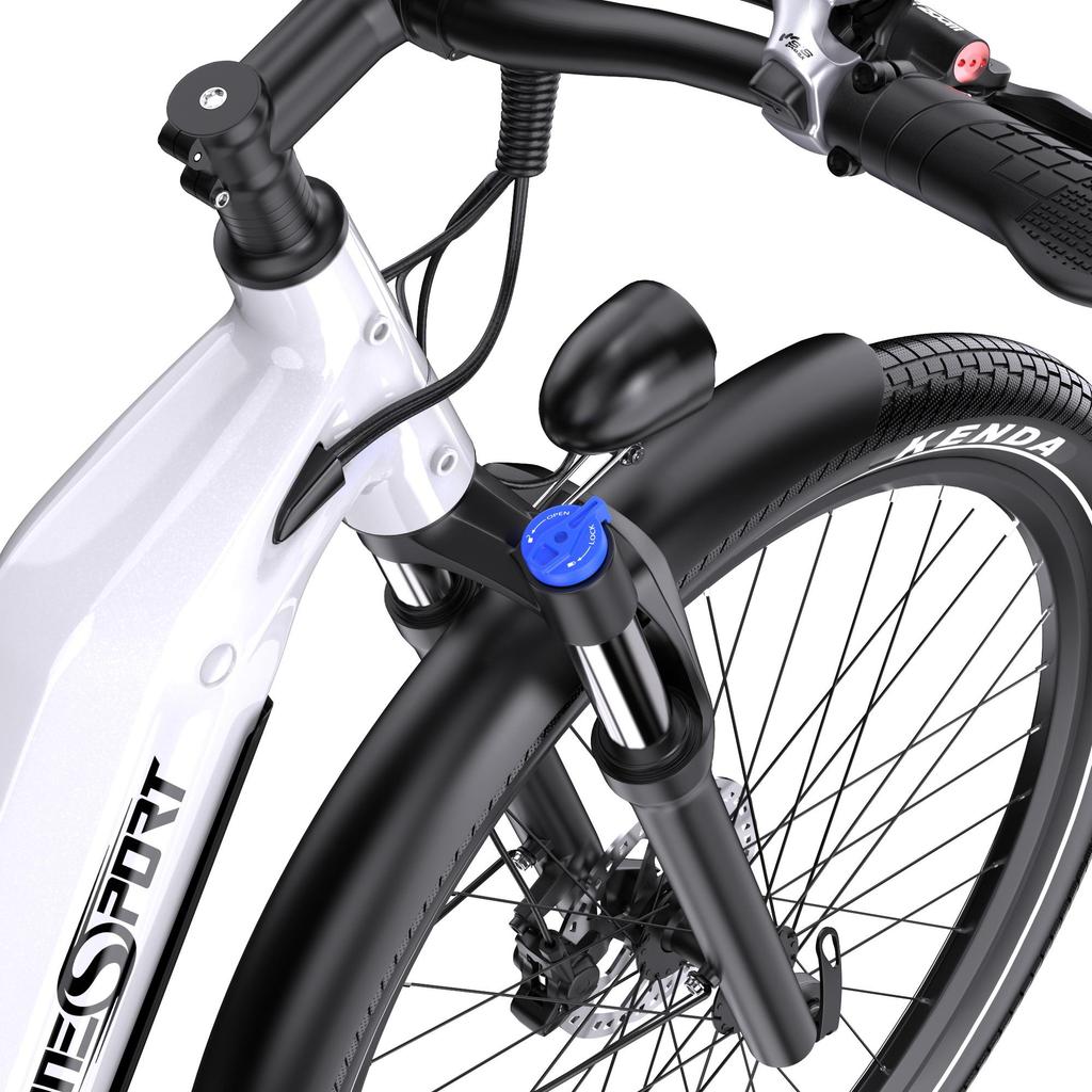 ONESPORT OT05 Universal City E-Bike 36V182.Ah, Oil Disc Brakes, Front Suspenison, Shimano 7-Speed, LED Display, 27" 250W 25km/h EU-Compliant E-Bike