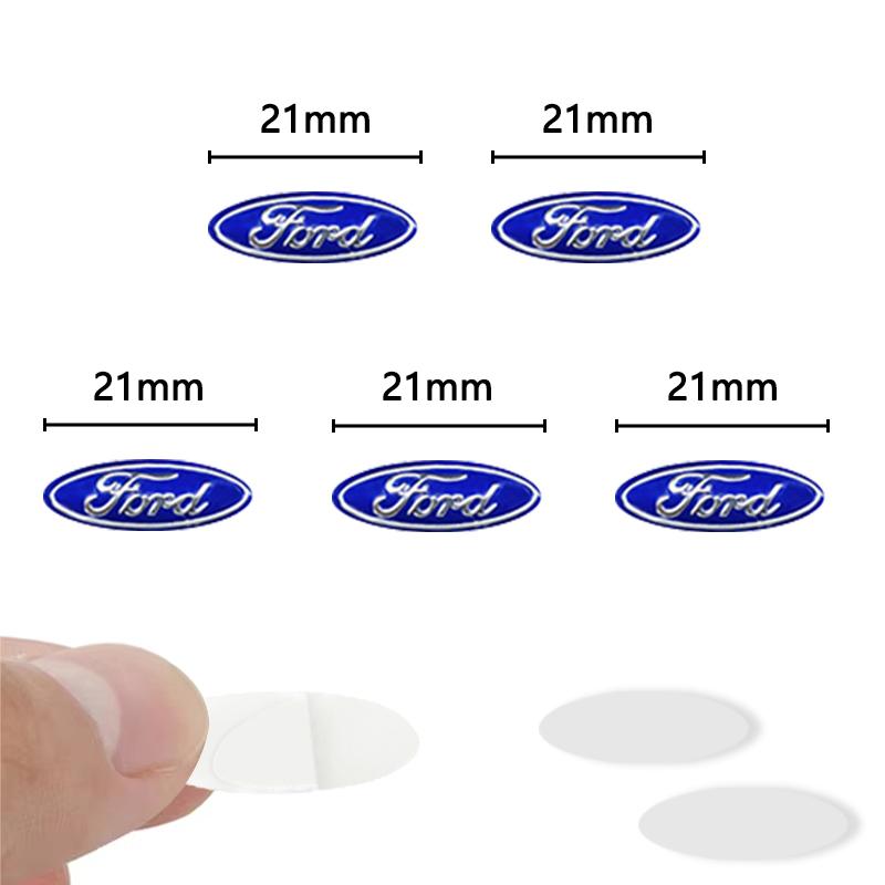 Car Sticker 5/10Pcs 21mm Car Control Key Emblem Stickers Accessories Fit For Ford Ranger C-Max S-Max Focus MK3 Galaxy Mondeo Tra
