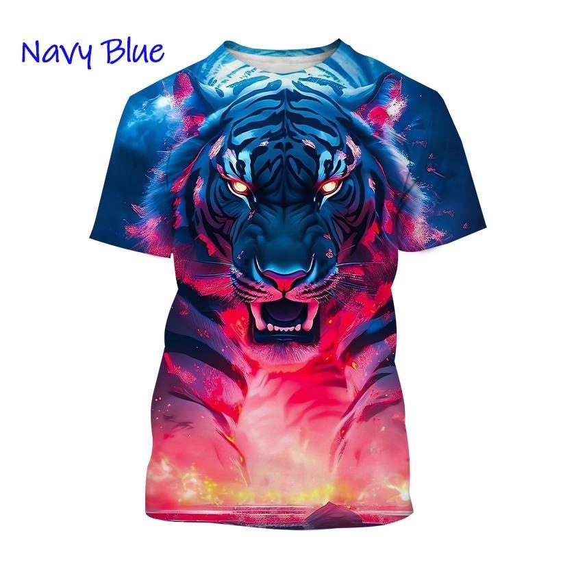 Animal White Tiger 3d Print Summer Men/Women O-Neck T-shirt Casual Short Sleeve Oversized T Shirt Fashion Tops Unisex Clothing