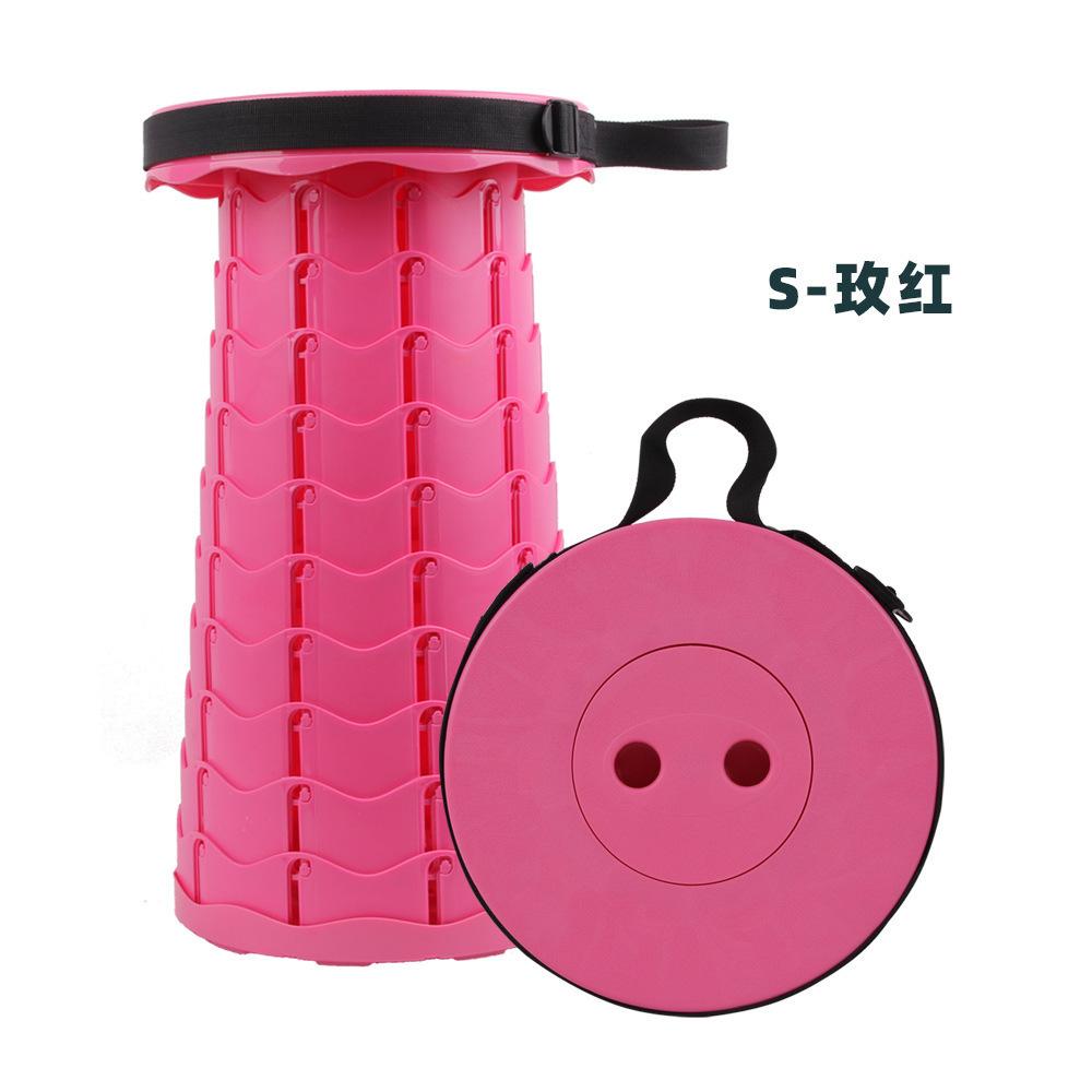 Składany, rozciągliwy stołek na zewnątrz z paskami na ramiona Nowy plastikowy składany stołek dla dorosłych dzieci do użytku domowego Przewijak Magza