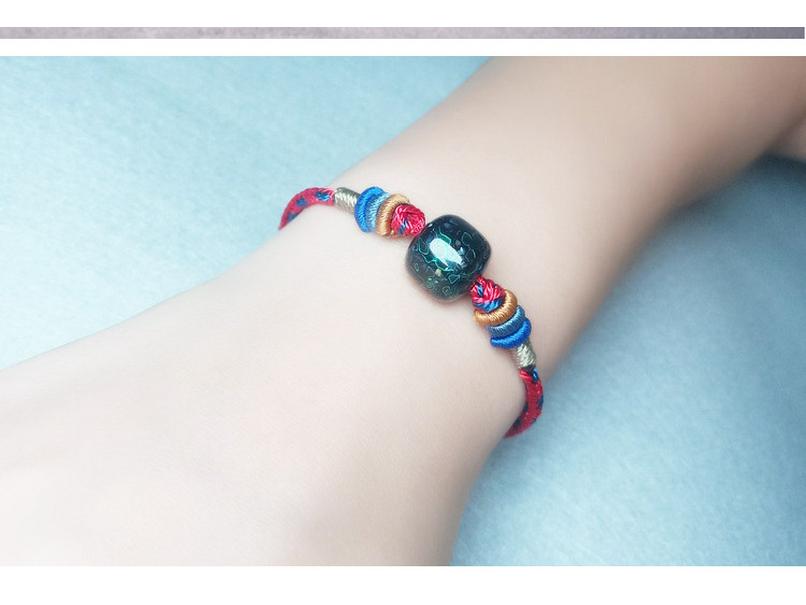 Ethnic Style Braided Rope Bracelet Kit: DIY Beaded Woven Lucky Rope