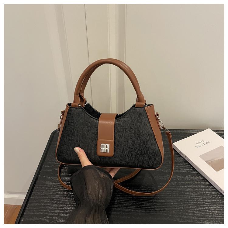 Casual Solid Color Women's Crossbody Bag - New Fashion Versatile Color Block Handbag