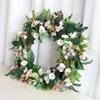 Artificial Flower Wreath Spring Wreath Decoration for Front Door Farmhouses Garden for Wedding Party Home Decoration