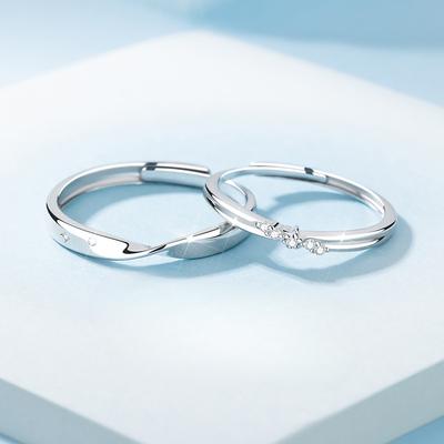 Couple Ring S999 Pure Silver a Pair Couple Couple Rings