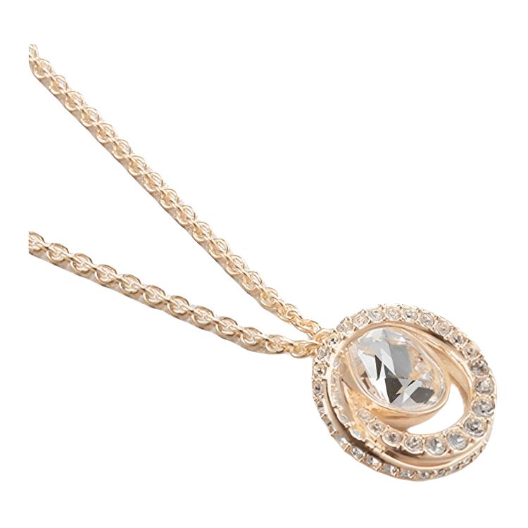 Swarovski Generation Inlaid Decoration Light Luxury Rose Gold Imitation Crystal Necklace Women Necklace 5511011