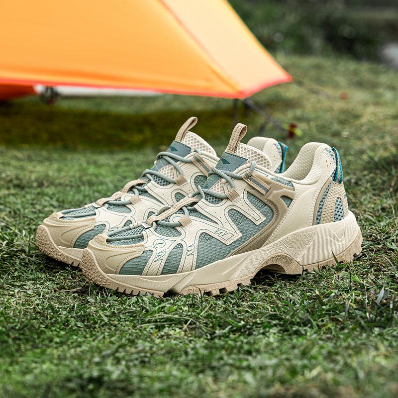 new LiNing CF Tracing, Xingye Cushioning, Wear Resistant Low top Hiking Shoes Unisex Green White
