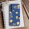 L-Cutting-Fabric Charlie and Lola Cartoon Phone Case For Samsung Galaxy A73,A21s,A22,A31,A52,A53,A71,A41Soft Black Shell