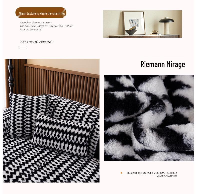 Bohemian Plush Sofa Cushion - Non-Slip, Winter-Ready, Thickened Cover 2025