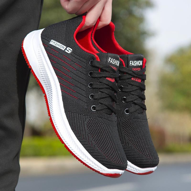 Men's Shoes New Fly-woven Breathable Casual Running Shoes Student Mesh Sports Shoes Men's Shoes Spring