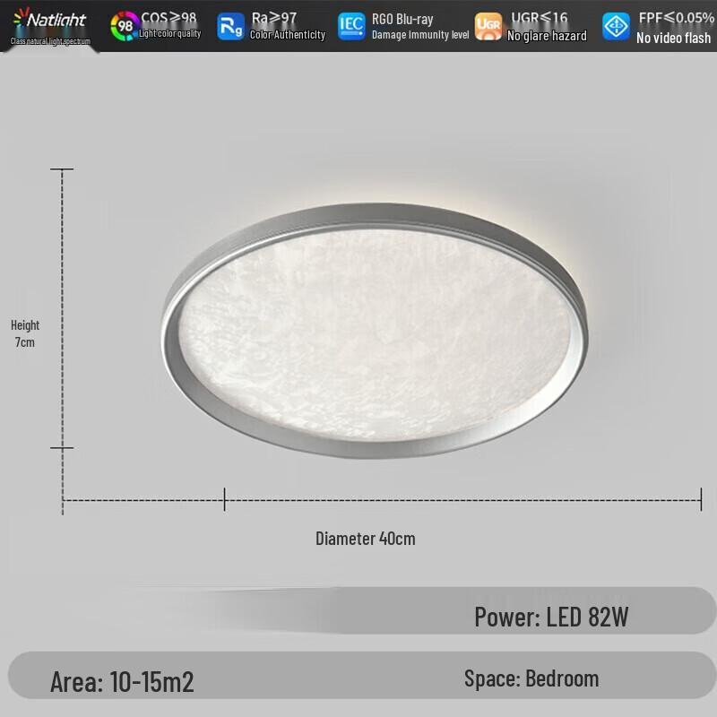 Pailide Italian Enamel Full-Spectrum Dimmable Ceiling Lamp