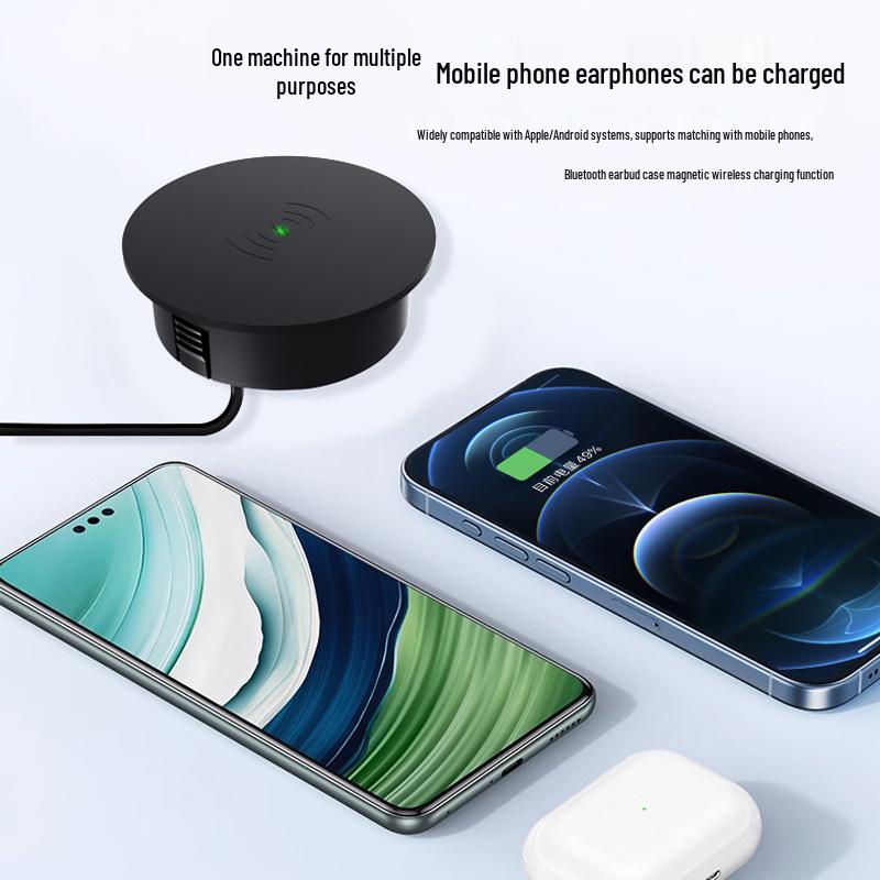 25W Magnetic Hidden Desktop Wireless Charger