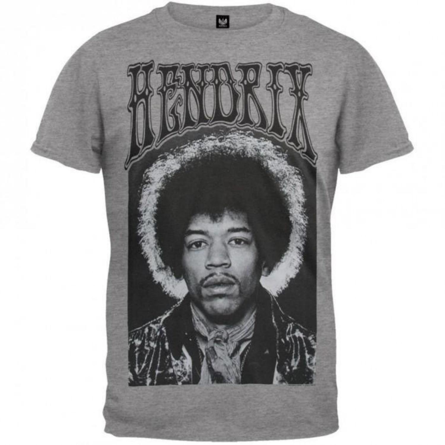 Jimi Hendrix Unisex Adult Halo Cotton T-Shirt S