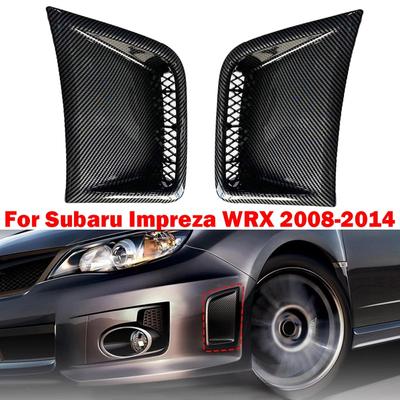 1 Pair Carbon Fiber Pattern Front Bumper Corner Cover for Subaru Impreza WRX STI  2008-2014