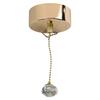 Ceiling Mounted Pull Cord Light Switch Kit With Antique Brass Finish Perfect For Enhancing Bathroom Lighting Experience