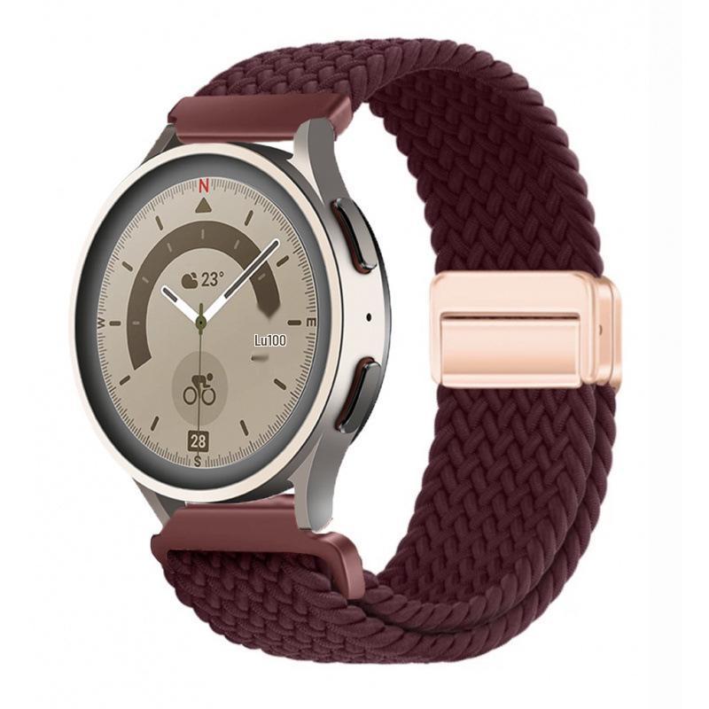 Nylon Woven Strap with Magnetic Buckle for Xiaomi Watch S5/S3, Huawei GT6/GT5, Garmin, and Samsung