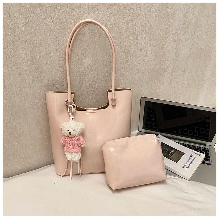 New High-End Underarm Mother And Child Bag Women'S Popular Fashion Simple Shoulder Bag Large-Capacity Commuter Tote Bag
