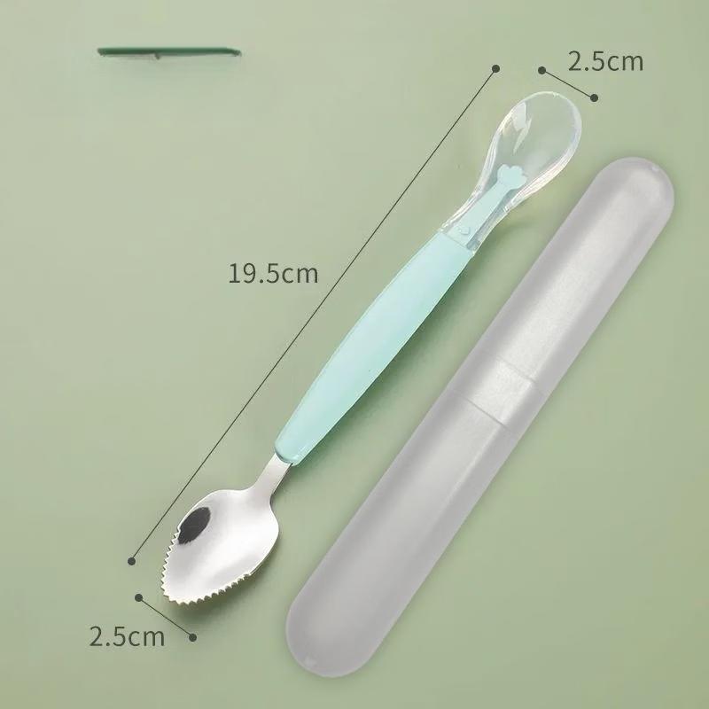 

ZISIZ Baby Food Silicone Scraper Spoon Set