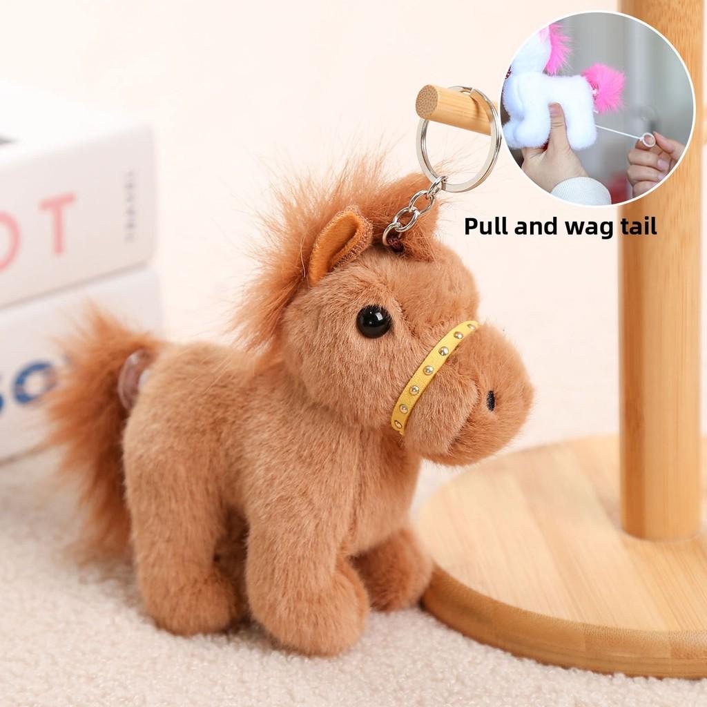 Pony Soft Toy Pendant With Short Plush For Bag Decor And Birthday Gifts