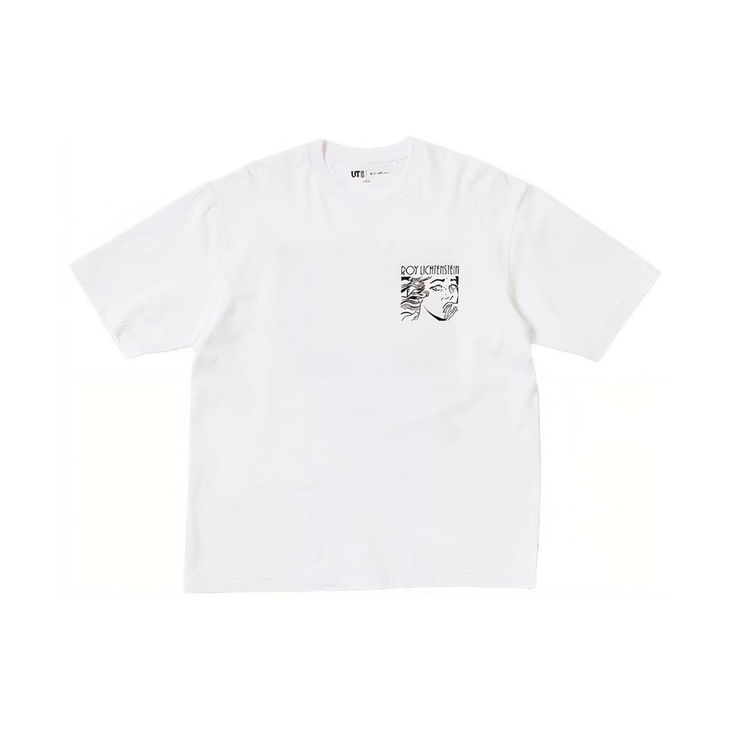 Uniqlo X Roy Lichtenstein Character Print Regular Fit T-Shirt Unisex Tops White 440920-00