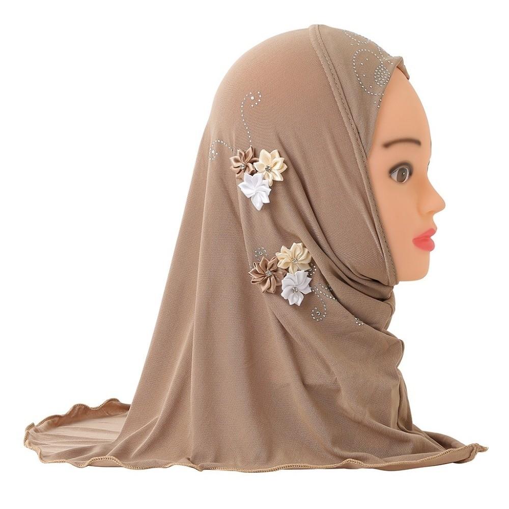 Jersey Material Kinder Hijab Zum Überziehen Islamisches Kopftuch Schönes Mädchen Hijab Schule