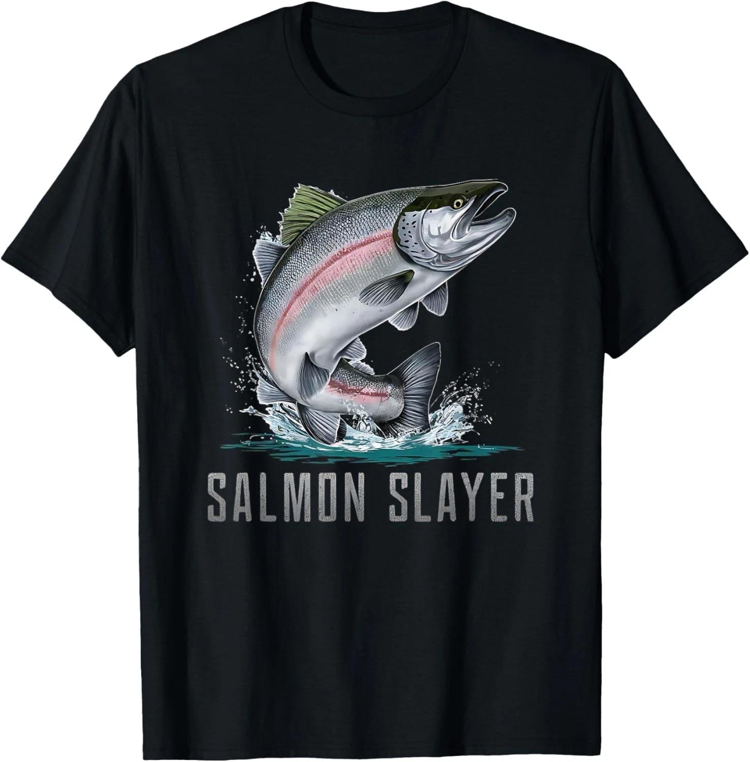 

Salmon Slayer Fishing Gift Unisex T-Shirt 3XL