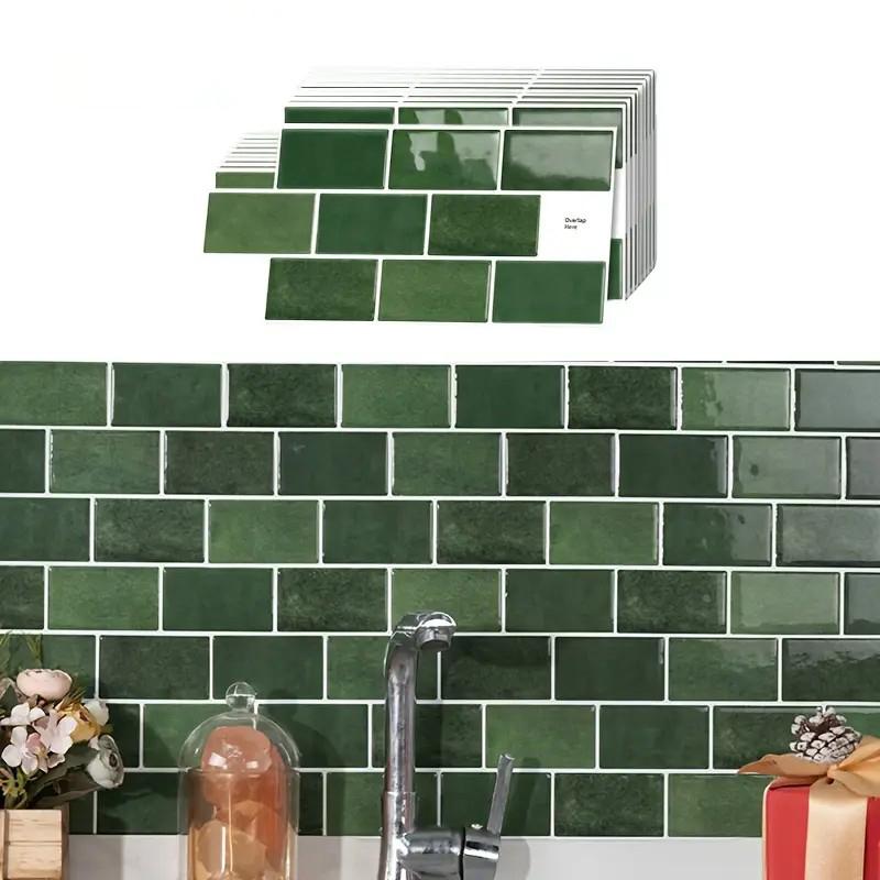 

Self-Adhesive Tile Wall Decals, Ideal for Living Rooms, Kitchens, Bathrooms, Balconies, and Sinks, Accent Wall Decals, 12x6 in (as the picture,24pcs)