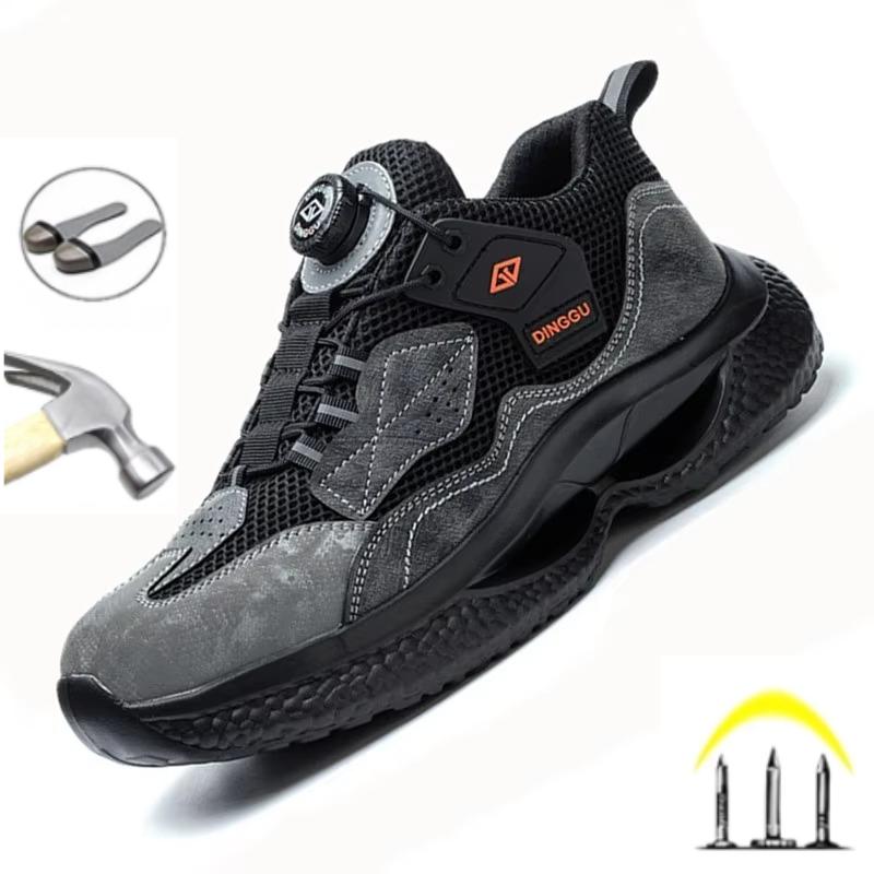 Lightweight Men Labor Protection Shoes Comfortable Safety Work Footwear Indestructible Anti Smashing Anti Nail Male Boots