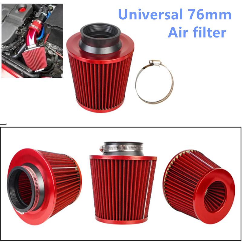 Car Modified 76MM Universal High Flow Mushroom Head Air Filter Air Intake Kit For Automotive Parts Cold Air Intake Air Filter
