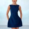 Women's Petite Sleeveless Summer Dress – Pear-Shaped Waist Slimming & Sweet Date Style